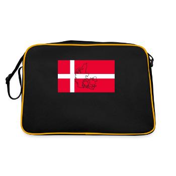 Drapeau du Danemark - Sac Retro - noir/or - Dos