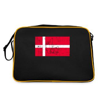 Drapeau du Danemark - Sac Retro - noir/or - Dos
