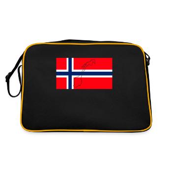 Norwegen - Retro Tasche - Schwarz/Gold - Hinten