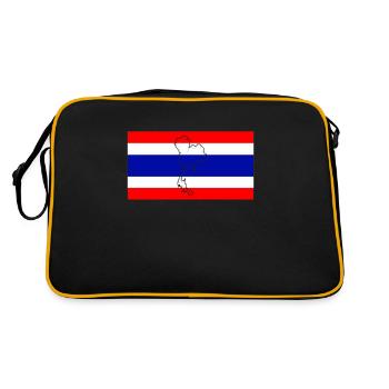 Drapeau de la Thaïlande - Sac Retro - noir/or - Dos