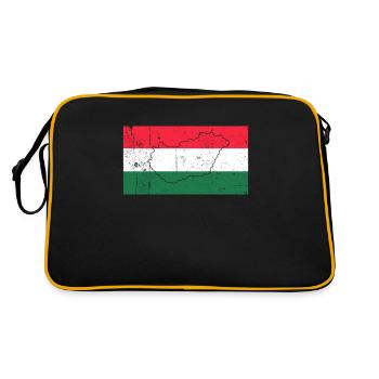 Drapeau de la Hongrie - Sac Retro - noir/or - Dos