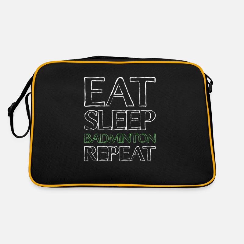 Eating Sleep Badminton Retro Bag