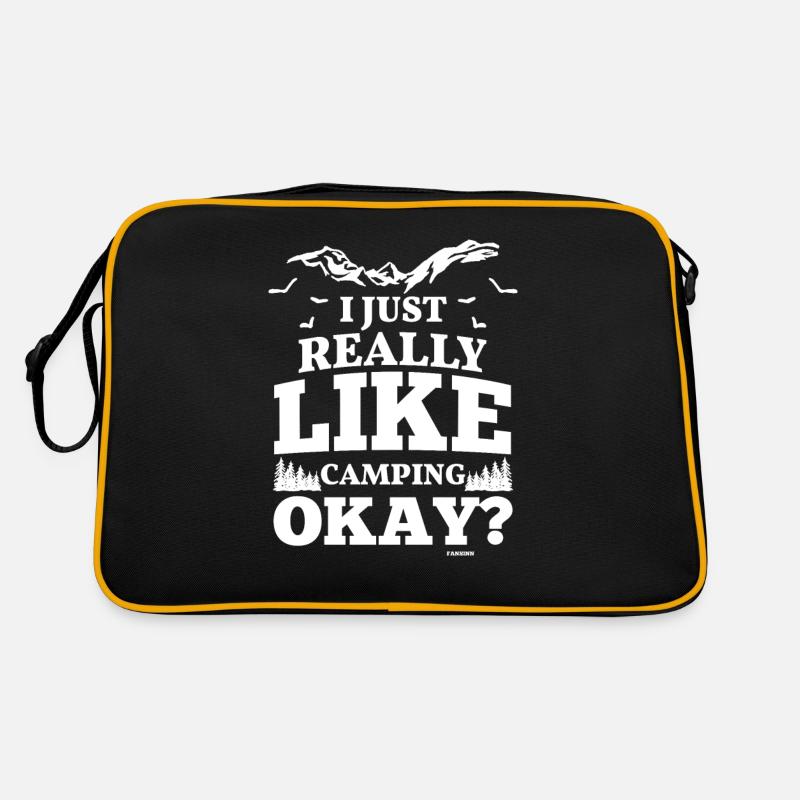 Camping Outdoor Camping Motto Retro Bag