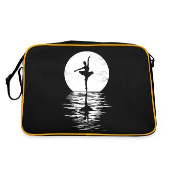 Ballet, Ballerine, Fille, Fille, Danse - Sac Retro - noir/or - Dos