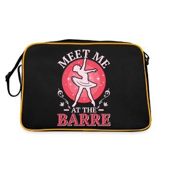 Ballet, Ballerine, Fille, Fille, Danse - Sac Retro - noir/or - Dos