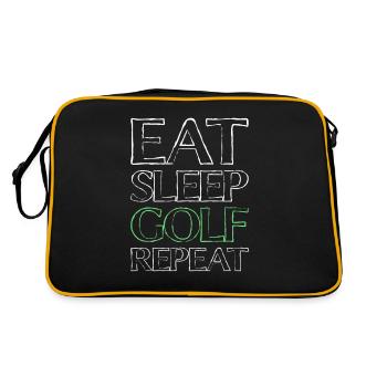 Manger Sleep Golf - Sac Retro - noir/or - Dos