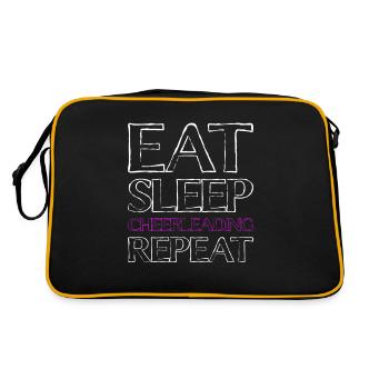 eat sleep cheerleading - Retro Bag - black/gold - Back