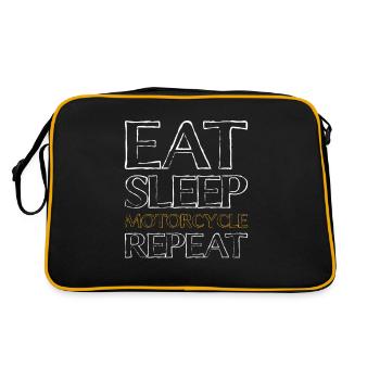 Manger sleep moto - Sac Retro - noir/or - Dos
