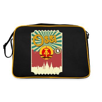 Allemagne de l’Est Cadeau Est Ossi RDA Ostalgie - Sac Retro - noir/or - Dos