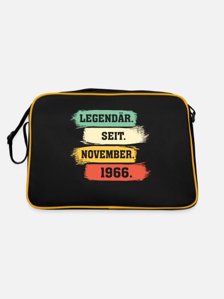 Legendär seit November 1966 Geburtstag Geschenk - Retro Tasche - Schwarz/Gold