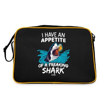 J’ai faim comme un requin fou - Sac Retro - noir/or - Dos