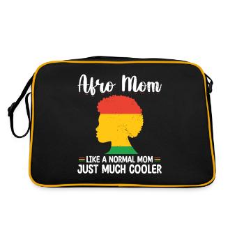 Afro Mom Like A Normal Mom Just Much Cooler Black - Retro Bag - black/gold - Back