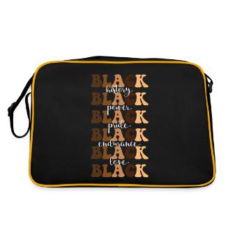 Black History Black Power Black - Retro Bag - black/gold - Back