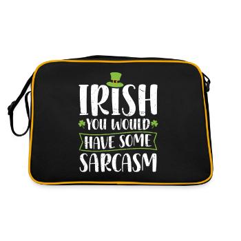 Irlandais, vous auriez du sarcasme Green Cloverleaf - Sac Retro - noir/or - Dos