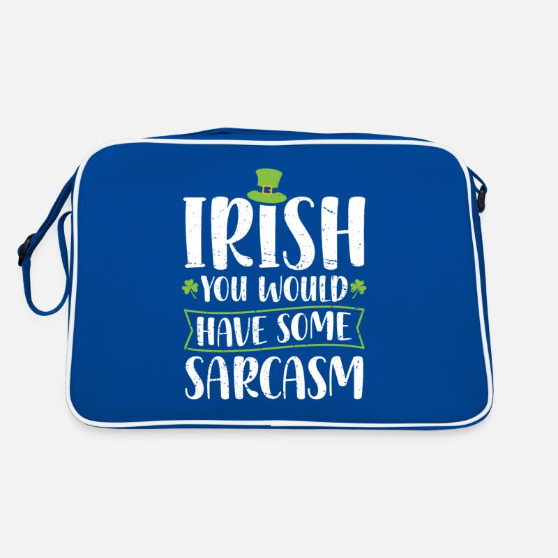Irish You Would Have Some Sarcasm Green Cloverleaf Retro Tasche