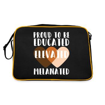 Fier d’être éduqué Noir mélancolé élevé - Sac Retro - noir/or - Dos