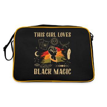 This girl loves to celebrate the black magic - Retro Bag - black/gold - Back