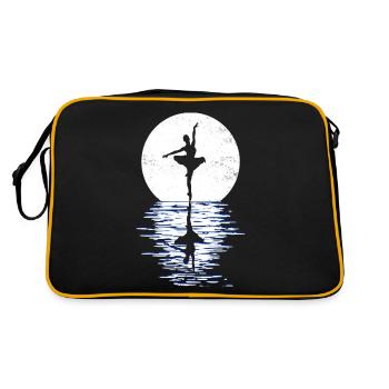 Ballet, Ballerine, Fille, Fille, Danse - Sac Retro - noir/or - Dos
