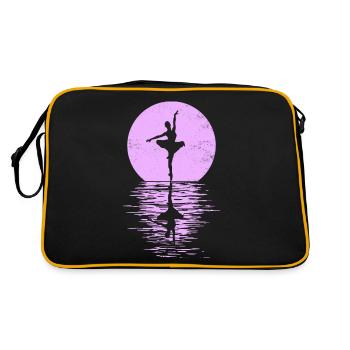 Ballet, Ballerine, Fille, Fille, Danse - Sac Retro - noir/or - Dos