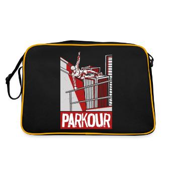 Parkour Free Running Traceur - Retro Tasche - Schwarz/Gold - Hinten
