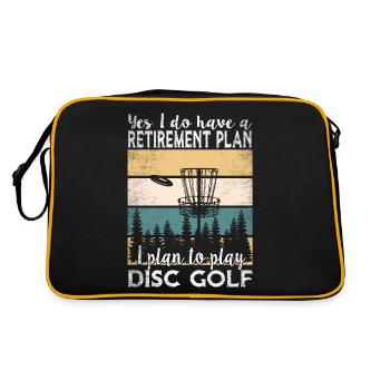 Yes, I Do Have A Retirement Plan Disc Golf - Retro Bag - black/gold - Back