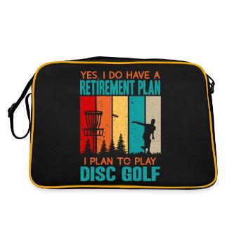 Yes, I Do Have A Retirement Plan Disc Golf - Retro Bag - black/gold - Back