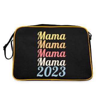 Mutter 2023 Schwanger Werdende Mama - Retro Tasche - Schwarz/Gold - Hinten