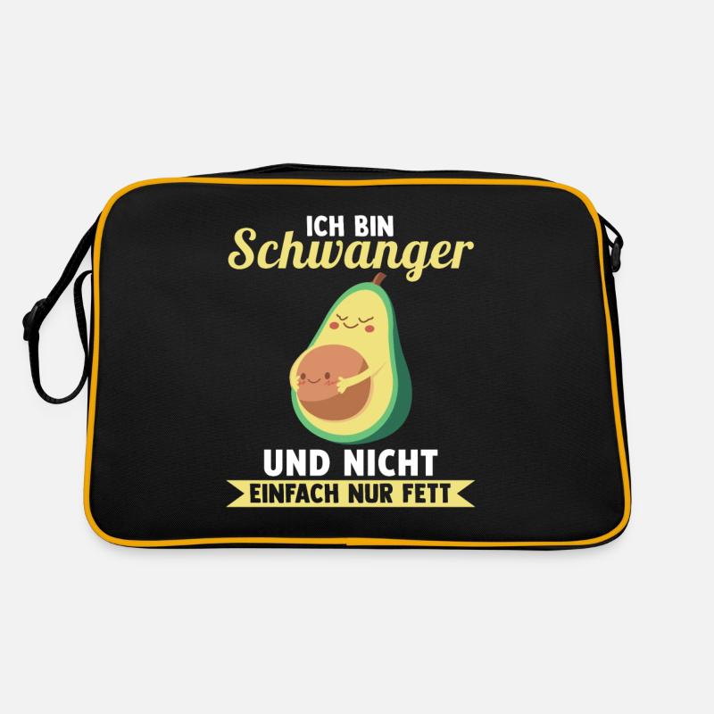 Mutter Schwangerschaft Schwanger Avocado Werdende Retro Tasche