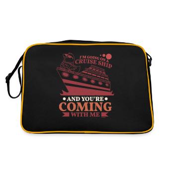 ich mache eine Kreuzfahrt - Retro Tasche - Schwarz/Gold - Hinten