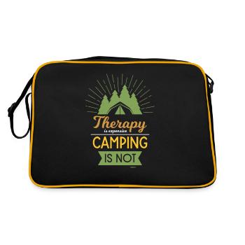 Therapy is expensive Camping is not - Retro Bag - black/gold - Back