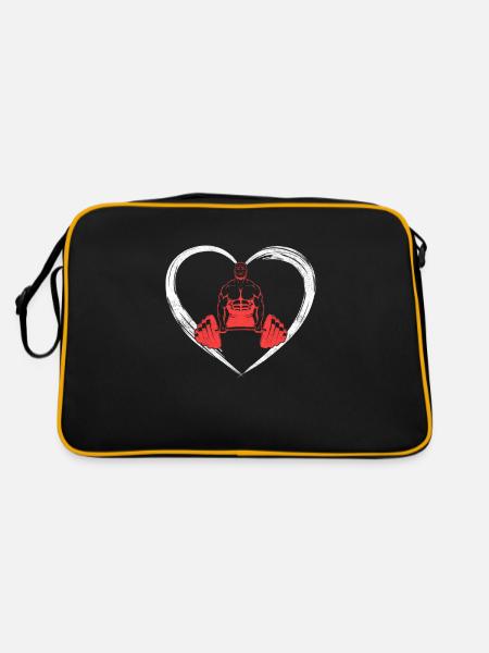 l’amour de la musculation - Sac Retro - noir/or - Dos