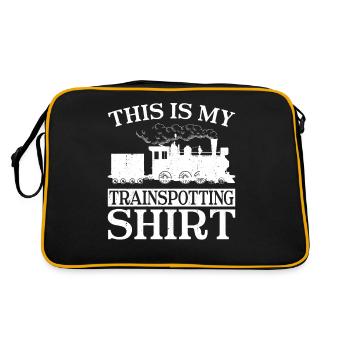 Steam Train Driver Trainspotting - Retro Bag - black/gold - Back