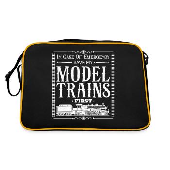 Steam Train Driver Trainspotting - Retro Bag - black/gold - Back