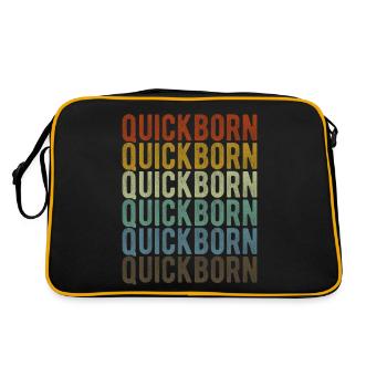 Quickborn City Retro Vintage - Sac Retro - noir/or - Dos