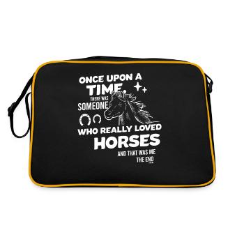 Club d’équitation d’écurie drôle de dicton - Sac Retro - noir/or - Dos