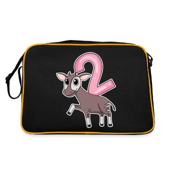 Fille de 2 ans Okapi 2ème cadeau d’anniversaire - Sac Retro - noir/or - Dos