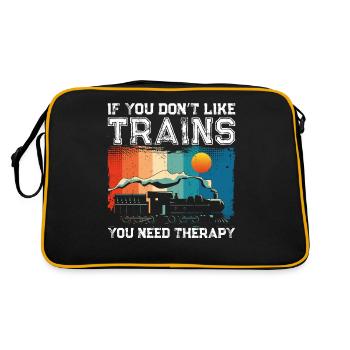Steam Train Driver Trainspotting - Retro Bag - black/gold - Back