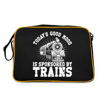 Steam Train Driver Trainspotting - Retro Bag - black/gold - Back