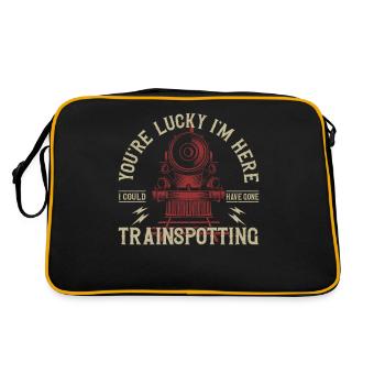 Steam Train Driver Trainspotting - Retro Bag - black/gold - Back