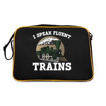 Steam Train Driver Trainspotting - Retro Bag - black/gold - Back