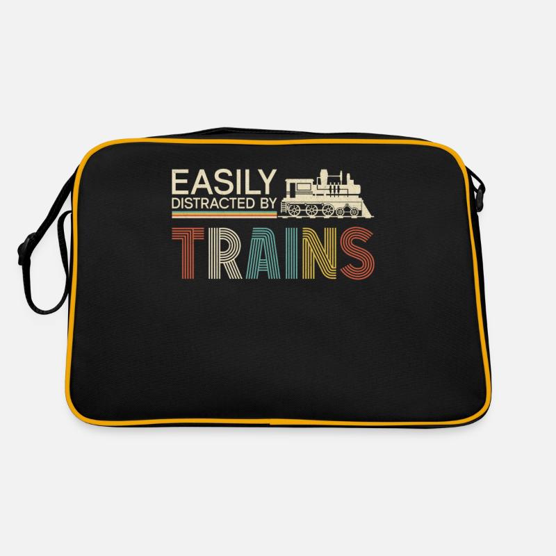 Steam Train Driver Trainspotting Retro Tasche