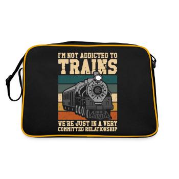 Steam Train Driver Trainspotting - Retro Bag - black/gold - Back