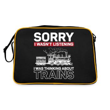 Steam Train Driver Trainspotting - Retro Bag - black/gold - Back