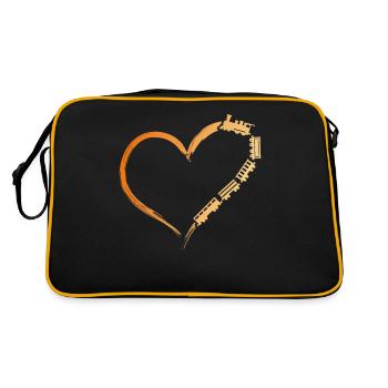 Steam Train Driver Trainspotting - Retro Bag - black/gold - Back