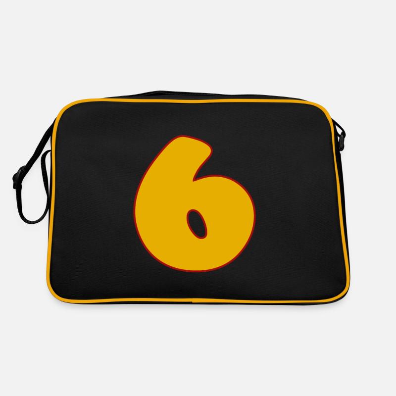 6 - Retro Tasche - Schwarz/Gold