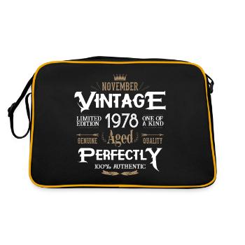 Novembre 1978 né Legends Birthday - Sac Retro - noir/or - Dos