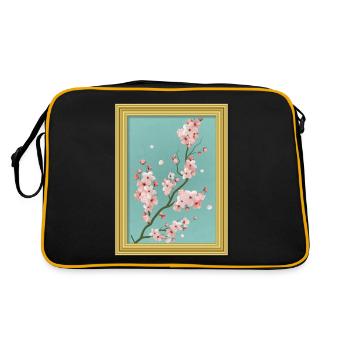 Esthétique baroque Fleur de cerisier japonais - Sac Retro - noir/or - Dos