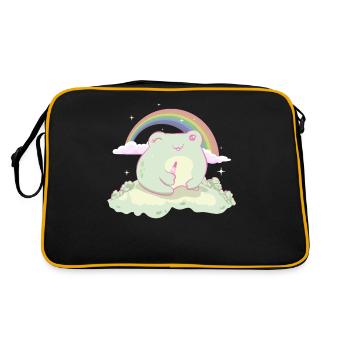Coquette Esthétique Rose Kawaii Frog Centre-ville - Sac Retro - noir/or - Dos