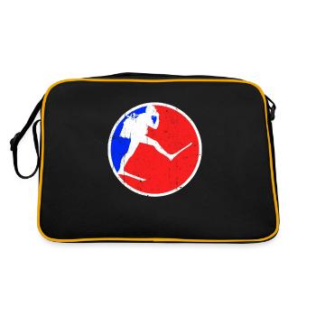 Tauchen Logo - Retro Tasche - Schwarz/Gold - Hinten