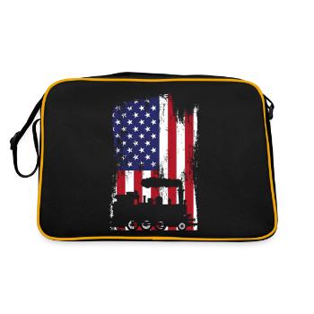Steam Train Driver Trainspotting - Retro Bag - black/gold - Back